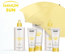 Imagen bodegon productos de cosmetica solar y autobronceado natural Immun Sun de KLAPP